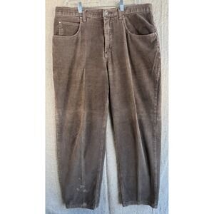 Vtg Anchor Blue Baggy Corduroy Pants Men's 36x32 (36x34) Wide Leg 90s Y2K Skater